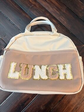 Cream & Beige “LUNCH'” Women's Lunch Bag